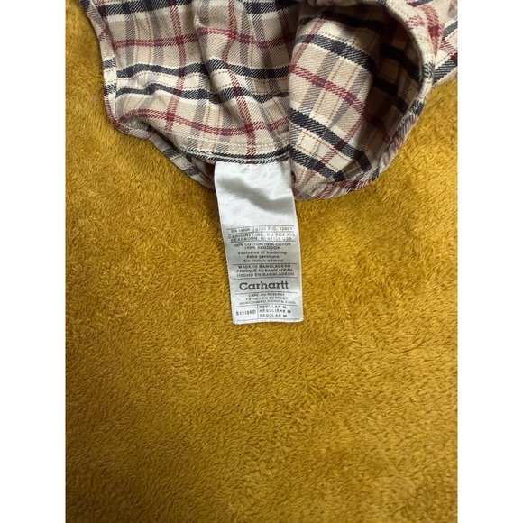 Carhartt Men's Plaid Button Up Shirt Size M 100 Cotton Long Sleeve Casual Top - Picture 10 of 12